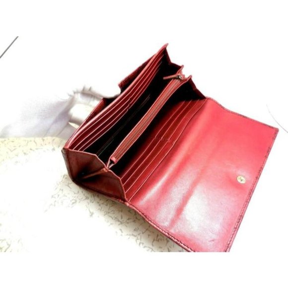 Gucci Metallic Magenta Chrome Xl Embossed Guccissima Leather Wallet - Picture 5 of 11